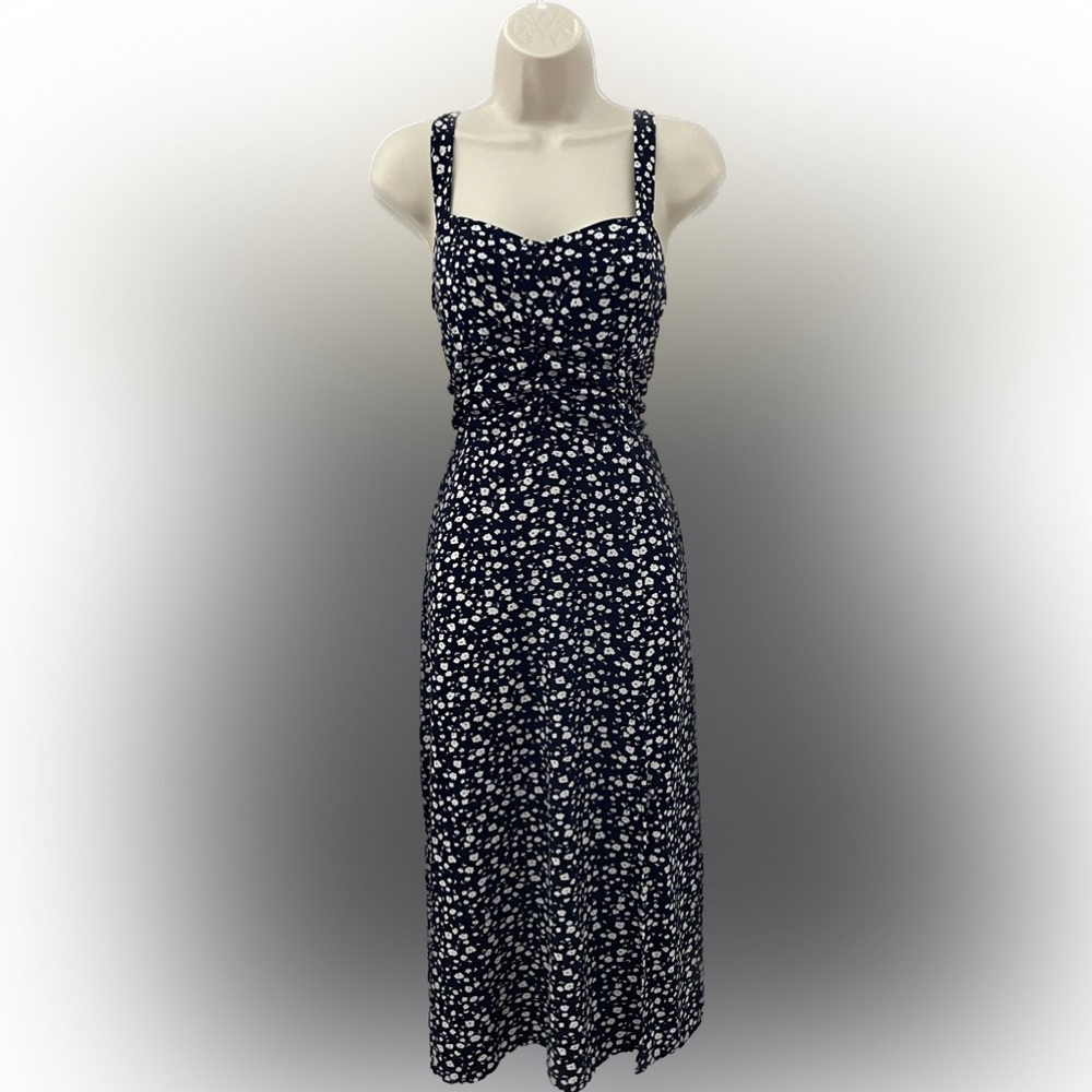 Navy Blue Sundress with sweetheart neckline. Size large.